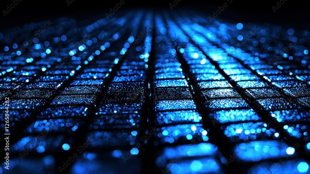 Poster abstract blue technology grid background image for data visualization or design
