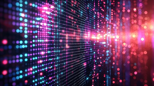 Abstract digital art for data, network visual display for future tech background