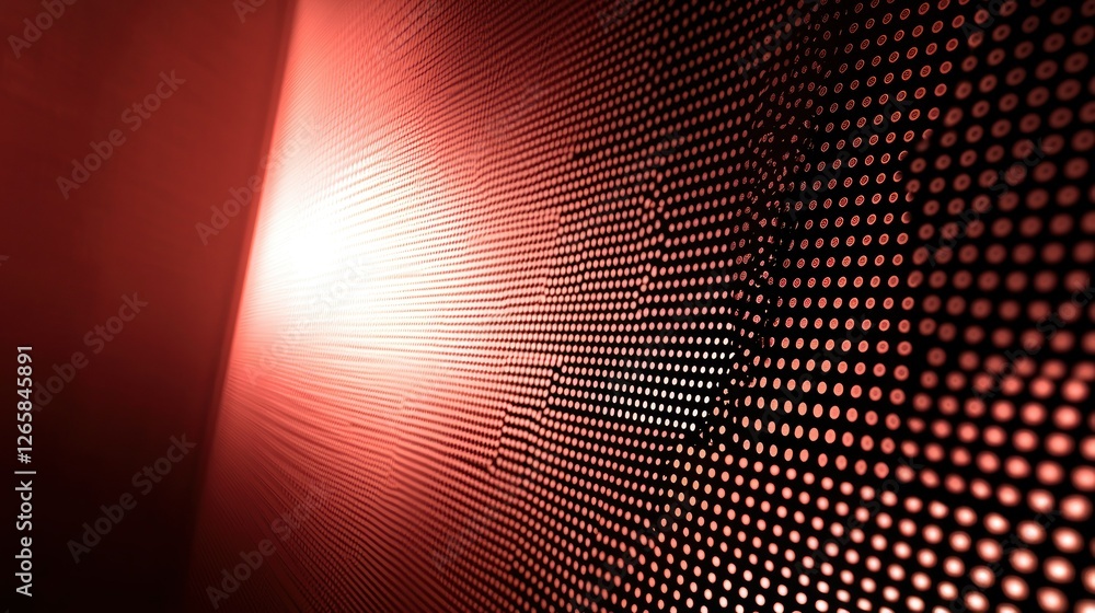 Poster abstract glowing light with a red wall effect. use for backgrounds and concepts
