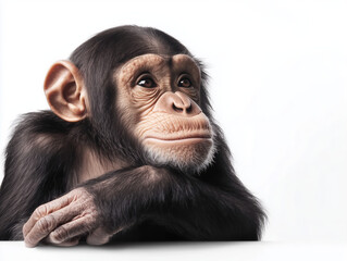 Fototapeta premium Isolated Monkey Image on a Transparent Background for Creative Use and Design Projects.