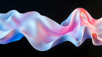 Obraz premium Blue and pink fluid shapes merging in a smooth motion.