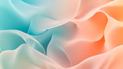 Obraz premium Abstract Pastel Waves Flowing Softly
