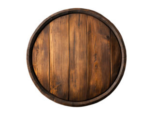 Authentic Vintage Wine Barrel Wooden Lid: Rustic Charm and Rich Texture for Unique Home Decor Accent