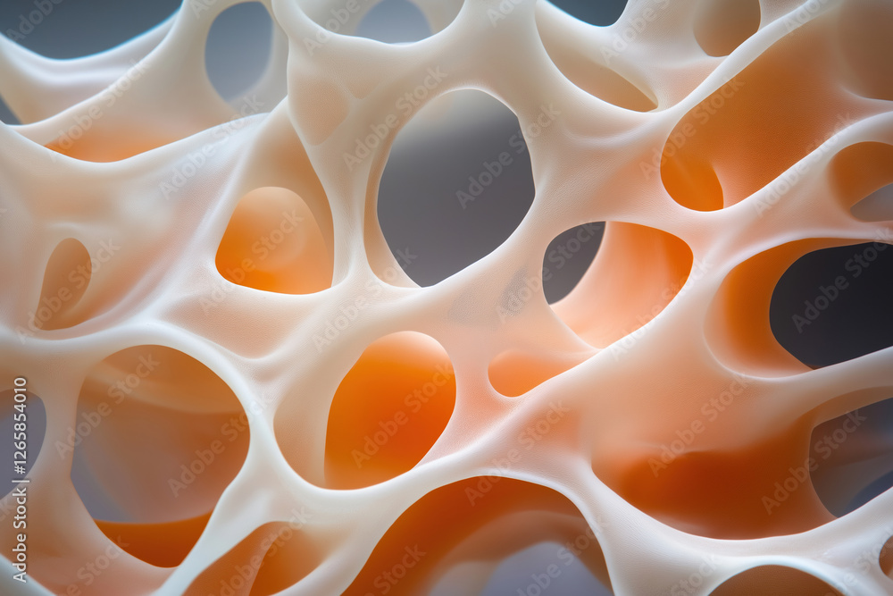 Aufkleber translucent patterns showcase an abstract design in soft orange hues