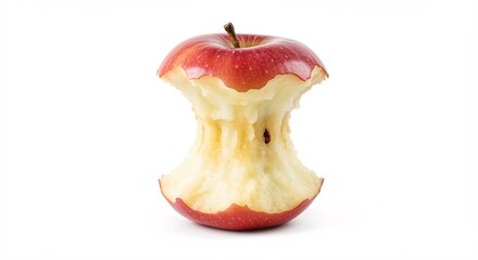 red apple on white background
