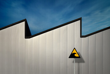 Danger sign on wall
