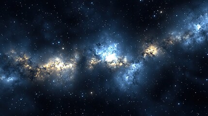 Fototapeta premium Heavenly sky with misty, dreamlike clouds glowing under the soft radiance of a hidden celestial light source.