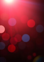Color light flare defocused glow banner bokeh optical radiance blur neon red blue gleam rays spots on dark creative abstract copy space background bokeh red bokeh abstract background glow design light