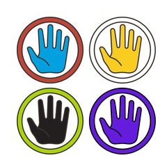 Fototapeta premium colorful hands vector illustration