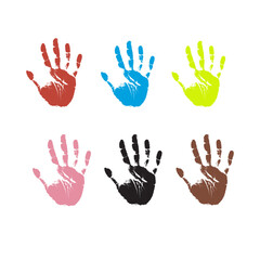 Obraz premium colorful hand print