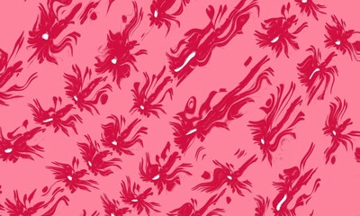 Abstract Pink and Red Pattern Design for Textiles or Print