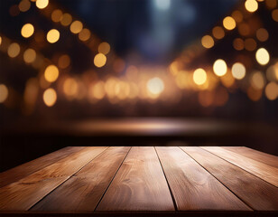 table with dark blurred background