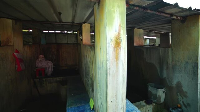 Traditional Indian laundry. Dhobi Ghat - place for hand washing. India.