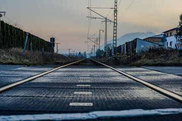 Obraz premium Die Eisenbahnstrecke nach Bad Reichenhall
