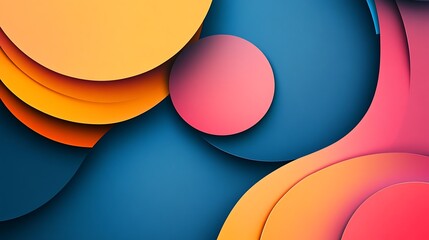 Abstract Colorful Overlapping Circles Design