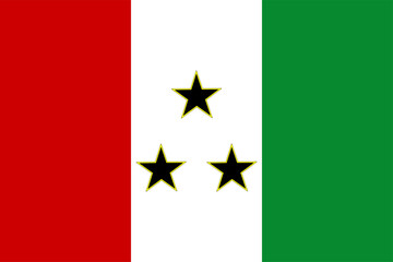 Official flag of Ngobe Bugle. Panama. Illustration.
