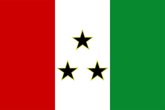 Official flag of Ngobe Bugle. Panama. Illustration.
