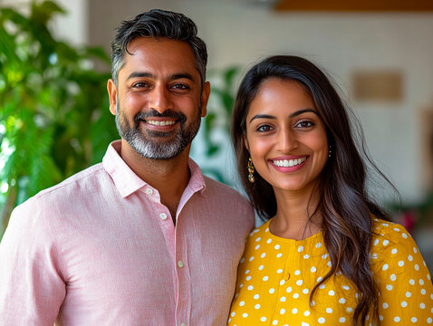 Indian young couple - Powered by Adobe