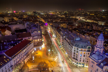 night view of the city