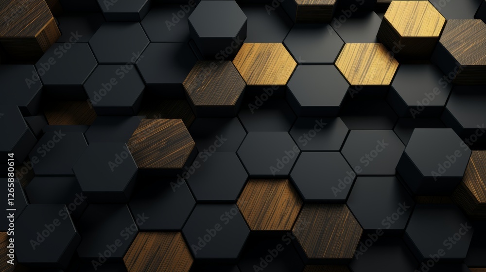 Poster seamless graphite honeycomb pattern a uniform design of hexagons across the entire surface