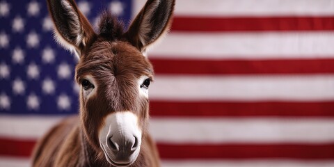 donkey, american flag