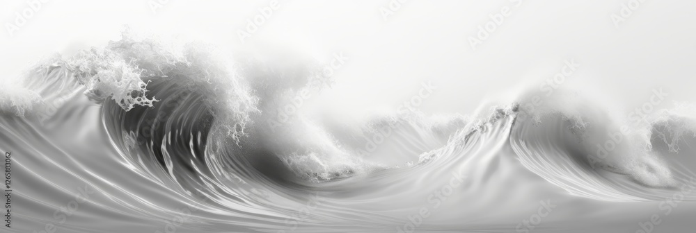Poster mesmerizing wave effect background showcasing dynamic motion and serene tranquility for designs