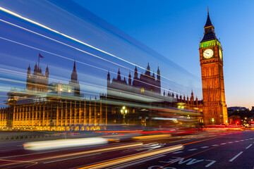 Big Ben in London at night