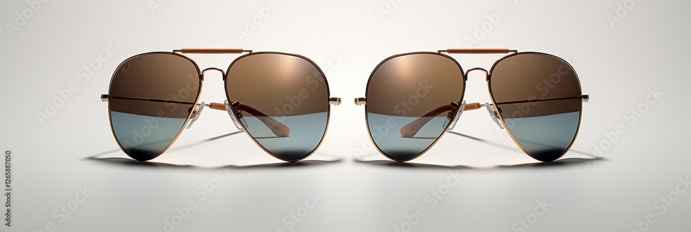 Poster enhancing glasses with subtle shadows for a dynamic, simple visual effect that adds dimension.