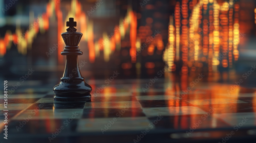 Poster dynamic chess piece movement chessboard digital art abstract background top-down perspective fluid m