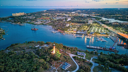 aerial view of Jupiter Florida at evening IV © Bruce