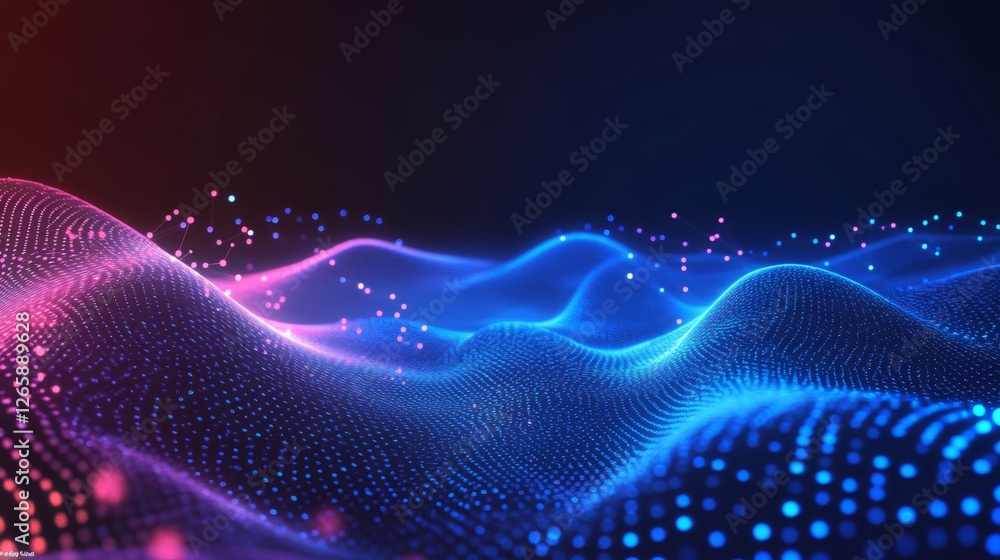 Poster exploring the digital abyss cyberspace virtual experience neon environment immersive viewpoint glowi