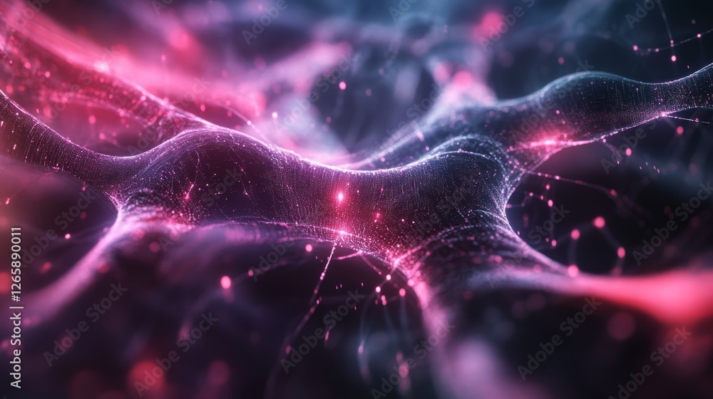 Poster exploring machine learning concepts in digital abstract art virtual gallery visual content digital e