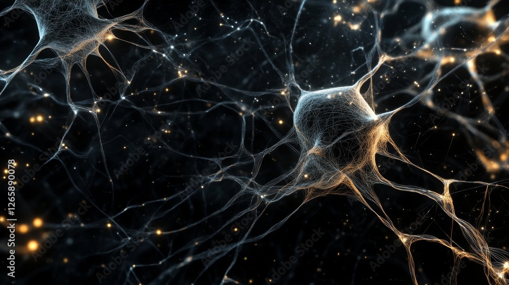Poster exploring machine learning dynamics digital realm abstract visuals virtual environment analytical pe