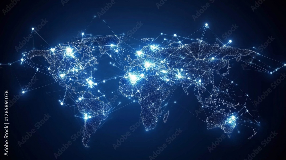 Poster visualize global distribution trends worldwide digital representation online interactive data mappin