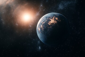 Obraz premium Solar system planets aligned in space, showcasing cosmic order and celestial beauty