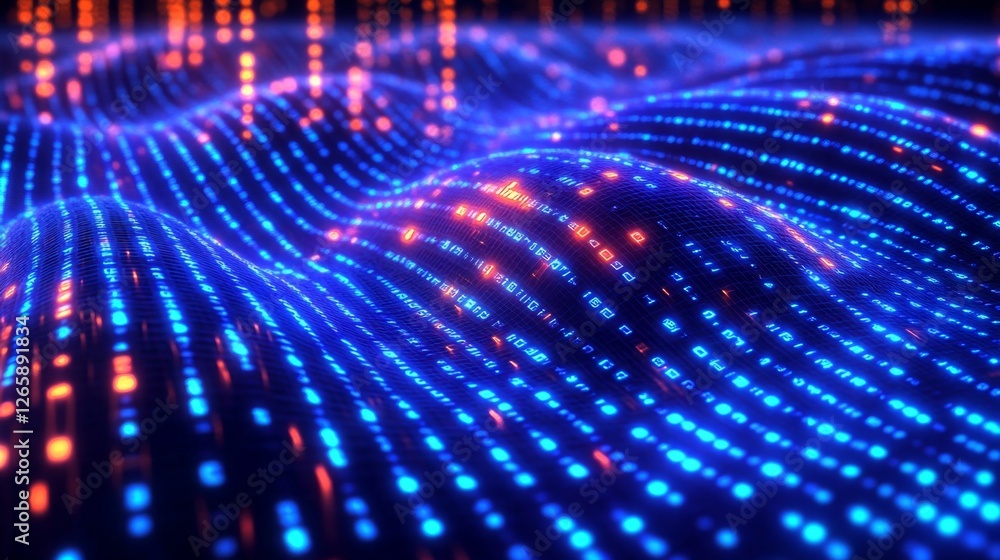 Poster exploring a glowing cyberspace environment virtual realm streaming b digital world immersive experie