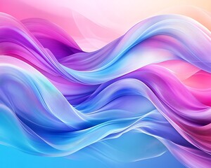 Naklejka premium An abstract swirl of vibrant pink and purple waves creating an ethereal and dynamic 