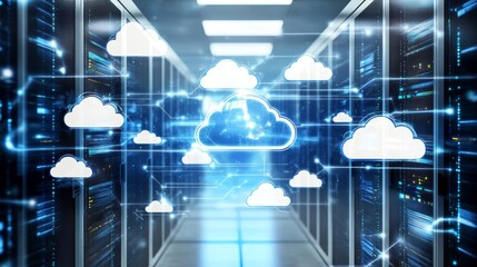 Exploring high-tech server operations server room technology infrastructure futuristic environment inside view advanced connectivity