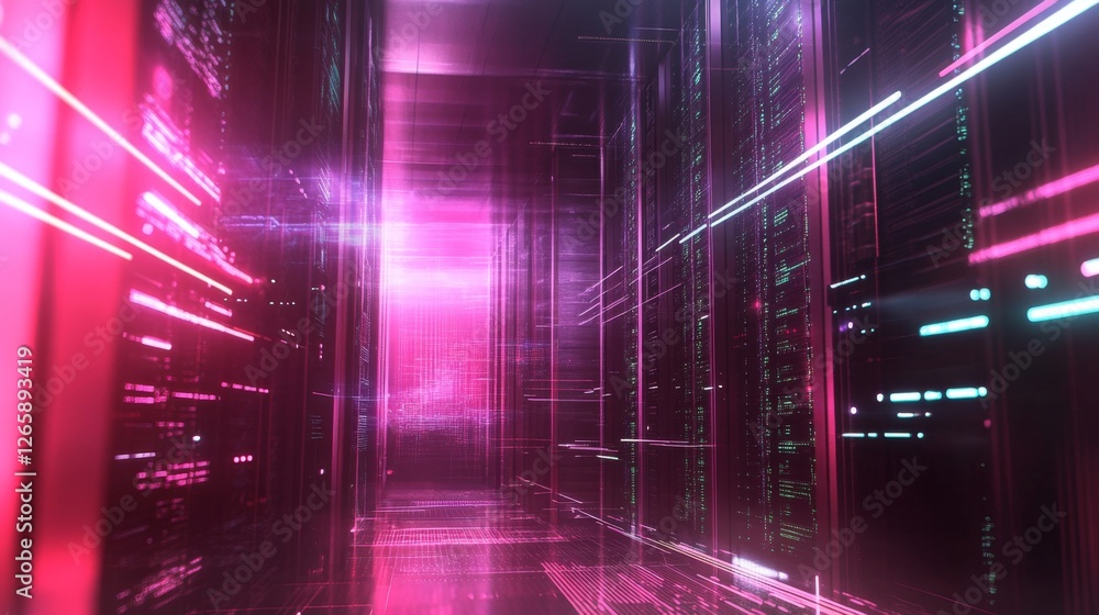 Aufkleber innovating data management high-tech server room cloud computing digital infrastructure modern offic