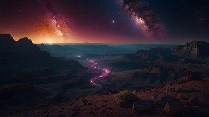 photograph of a fantastic space landscape