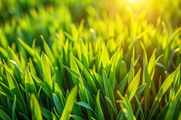 Lush Green Grass Texture: Detailed Weave of Thick Blades
