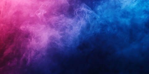 Colorful smoke background. Dark blue, pink and red color 