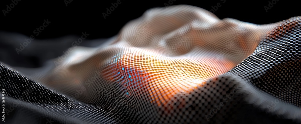 Poster a 3d rendering of a concept for visualizing, collecting, processing, and analyzing data