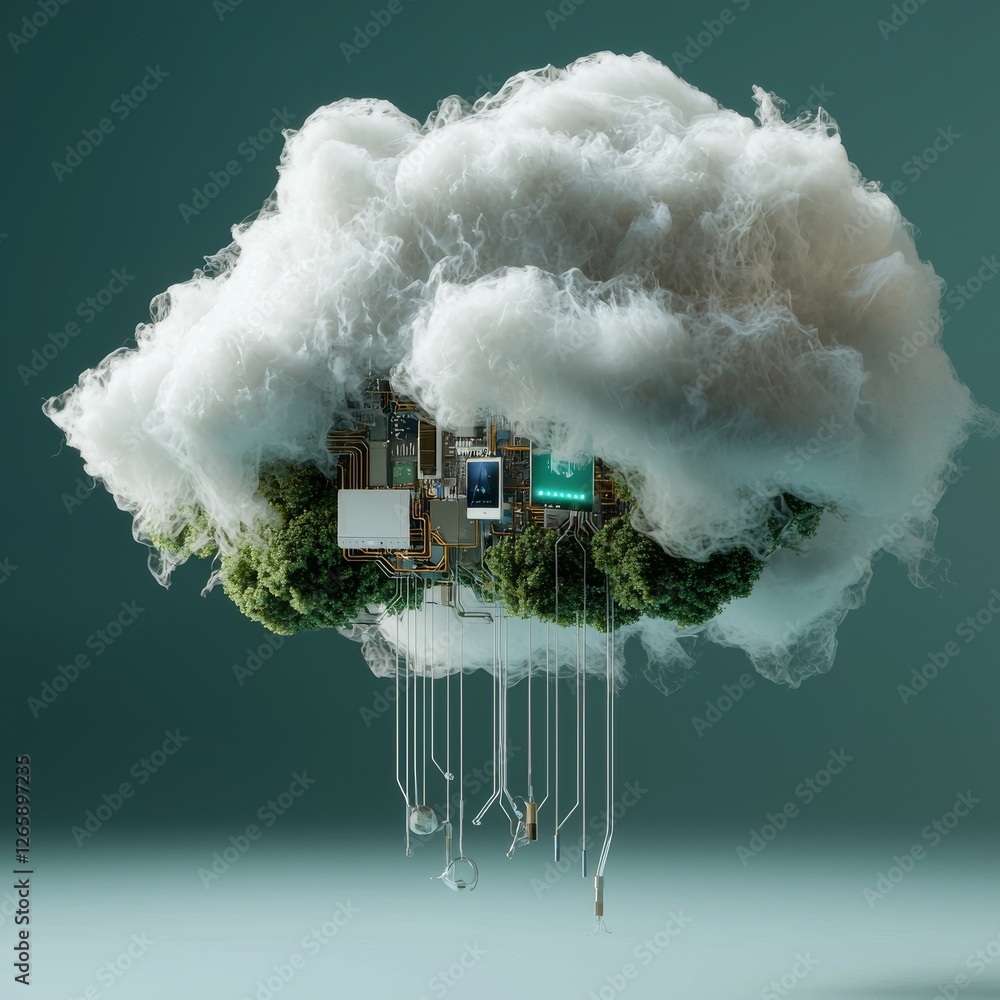 Poster cities that are smart utilize cloud computing concept and wireless internet communication infrastruc