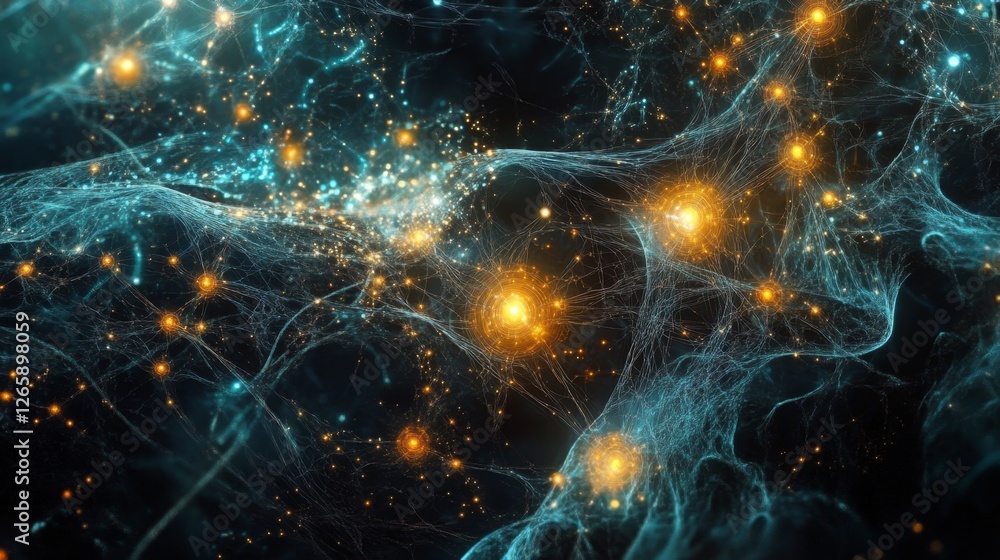 Poster exploring machine learning abstract digital art virtual space visual art digital realm aesthetic per