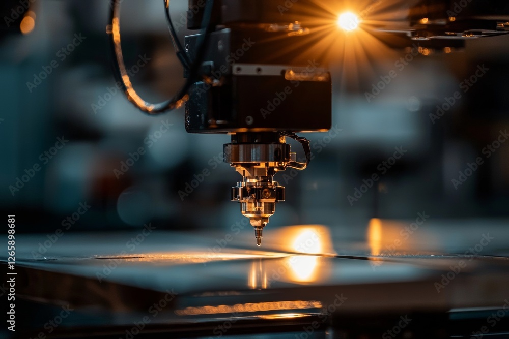 Poster a smart robot with artificial automated manufacturing capabilities is controlled by a wireless touch