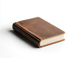 Obraz premium An Antique Leather-Bound Book on a Vintage Wooden Table: A Timeless Invitation to Explore Countless Stories Within, Celebrating History and Craftsmanship.