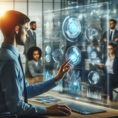 Data Analyst With AI Hologram