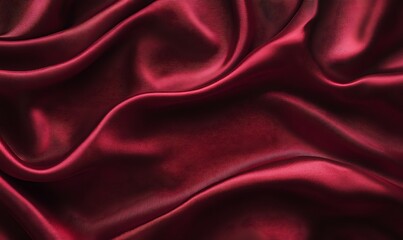 Fototapeta premium Luxurious velvet fabric texture in deep burgundy catching light for a velvety 