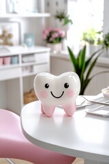 Smiling Tooth Ornament on Desk